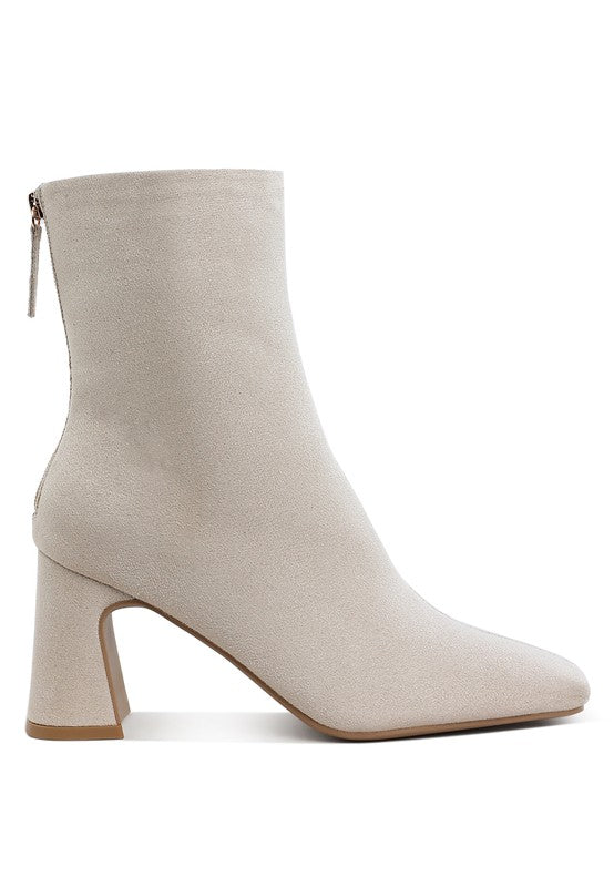 Dimri Square Toe Microfiber Ankle Boots - Tigbul's Variety Fashion Shop