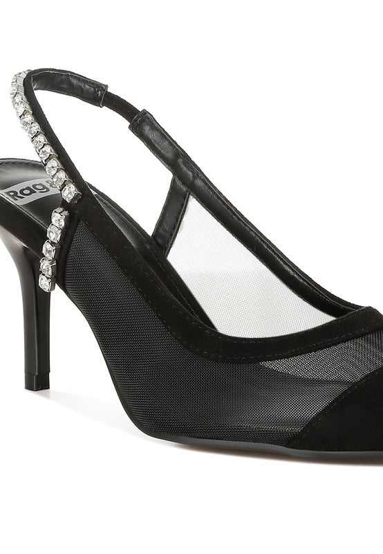 Yaga Stiletto Heel Slingback Sandals - Tigbul's Variety Fashion Shop