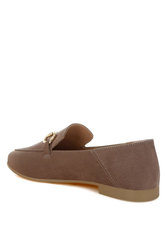Noltas Horsebit Embellished Flat Loafers - Tigbul's Variety Fashion Shop