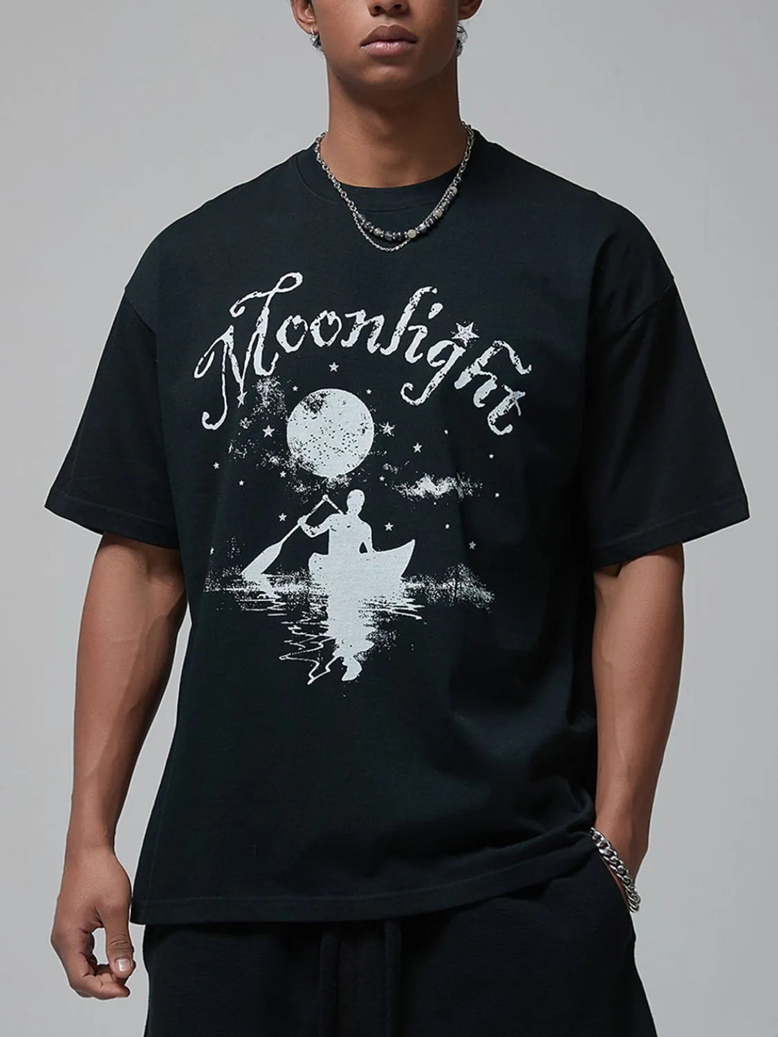Men's Graphic Round Neck Half Sleeve T-Shirt - Tigbul's Variety Fashion Shop