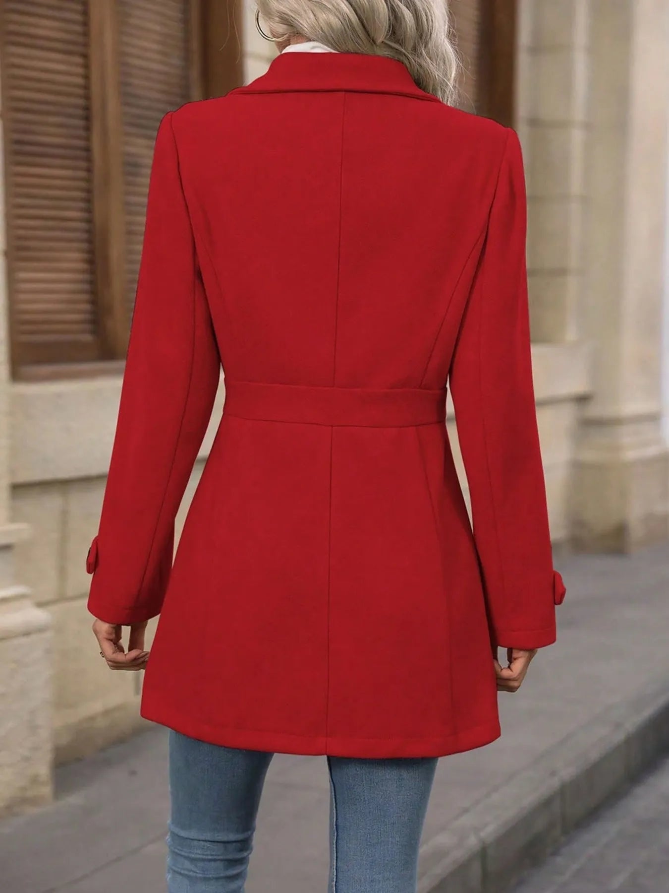 Button Up Long Sleeve Coat - Tigbul's Variety Fashion Shop