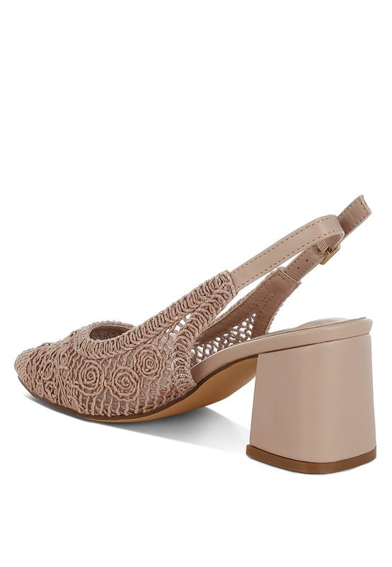 Tolina Woven Design Slingback Sandals - Tigbul's Variety Fashion Shop