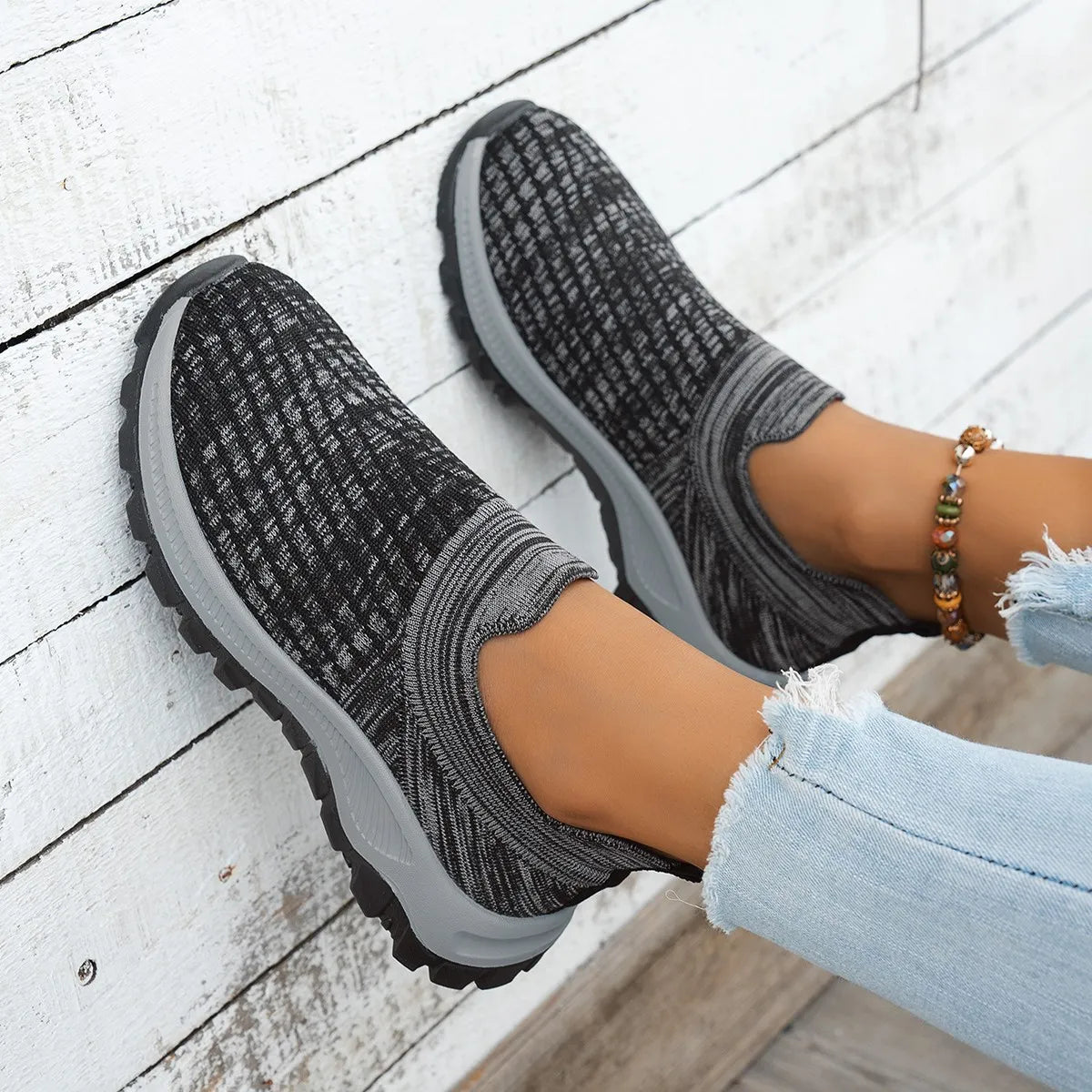 Mesh Round Toe Platform Athletic - Tigbul's Variety Fashion Shop