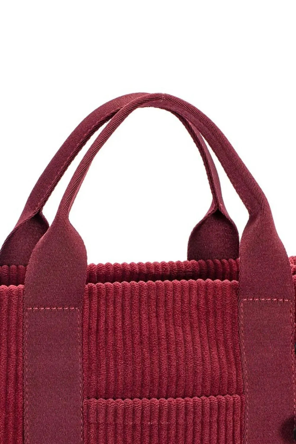 David Jones Corduroy Handbag Bag with Charm Details - Tigbul's Variety Fashion Shop