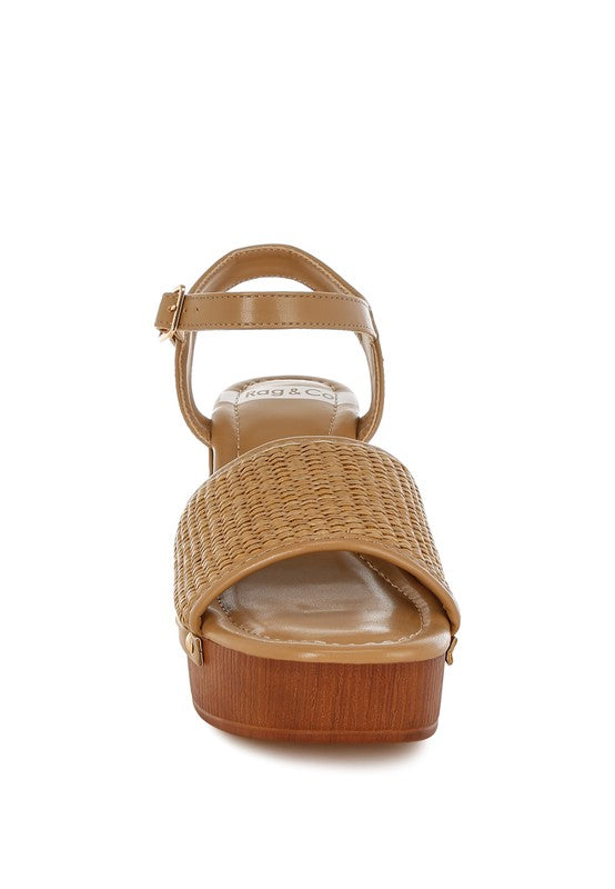Mazaro Raffia Chunky Sandals - Tigbul's Variety Fashion Shop