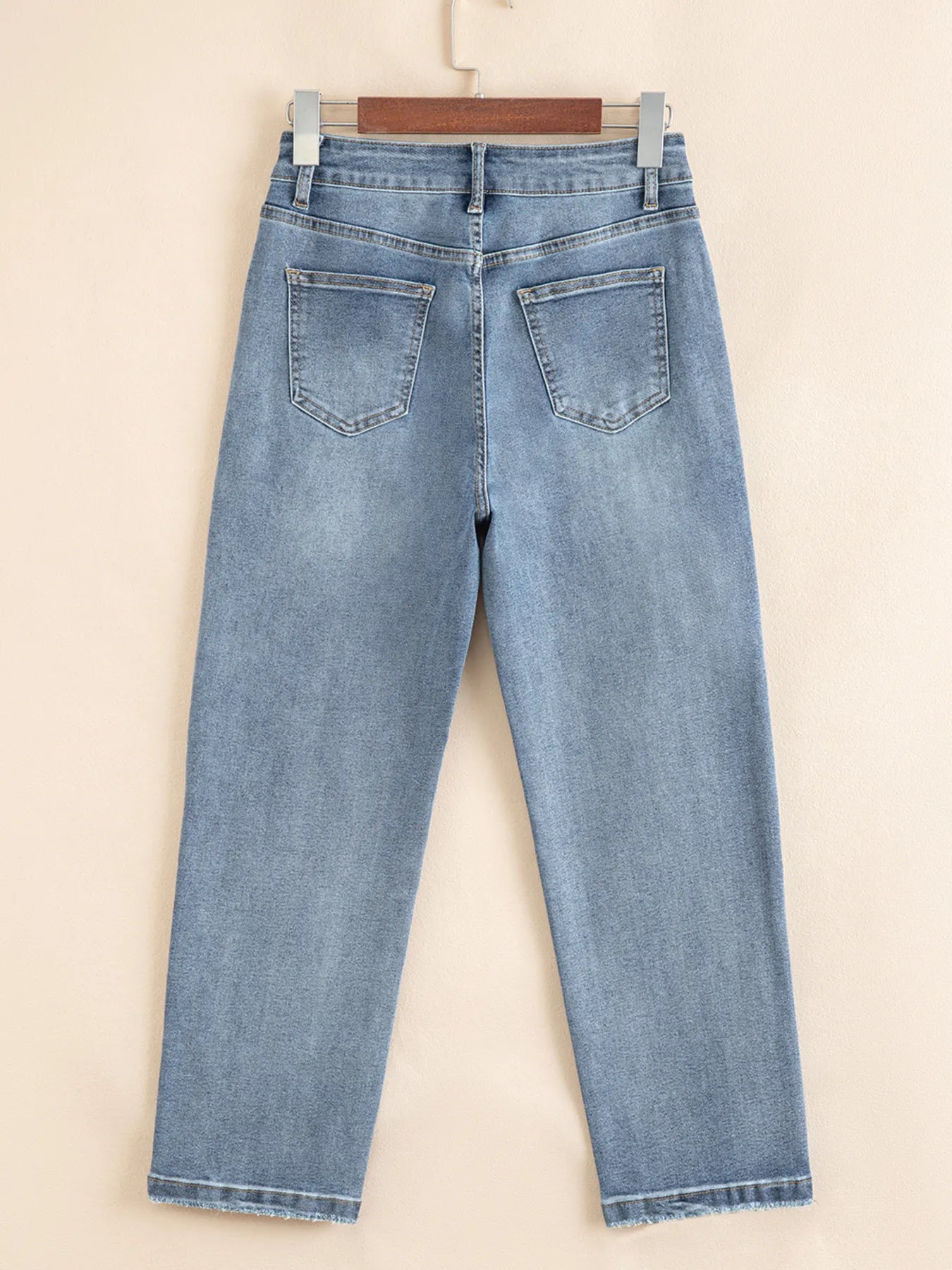 Distressed Ankle-length Straight Jeans - Tigbul's Variety Fashion Shop