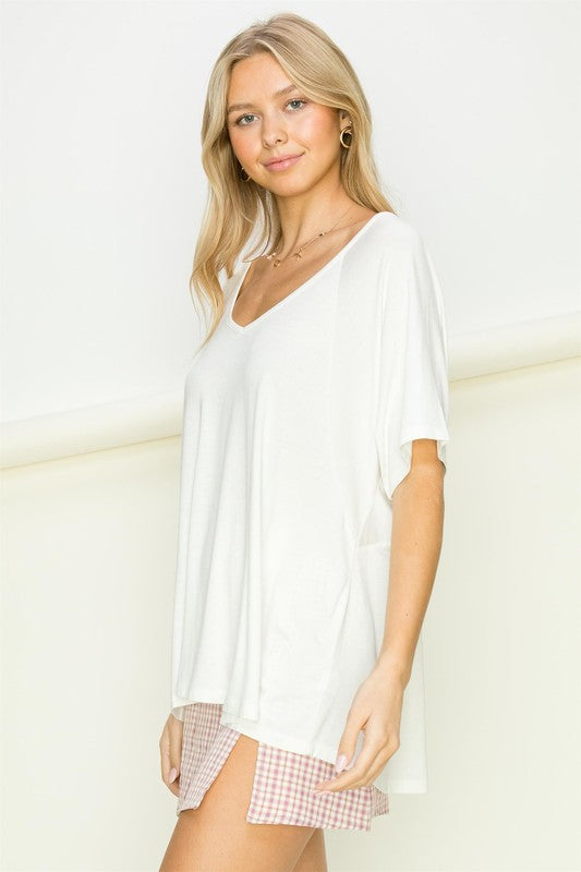 Oversized Short Sleeve Top - Tigbul's Variety Fashion Shop