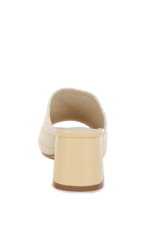 Morgana Woven Raffia Slip Ons - Tigbul's Variety Fashion Shop
