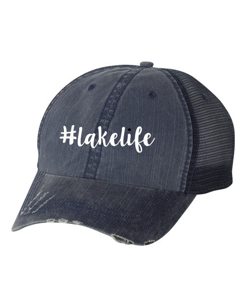 Lakelife Embroidered Trucker Cap Hat - Tigbul's Variety Fashion Shop