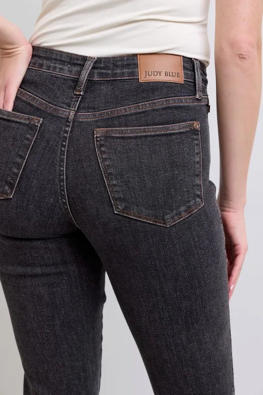 Judy Blue Full Size Midi Rise Tummy Control Slim Jeans Plus Size - Tigbul's Variety Fashion Shop