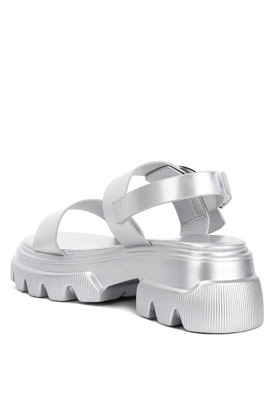 Silas Metallic Chunky Sandals - Tigbul's Variety Fashion Shop