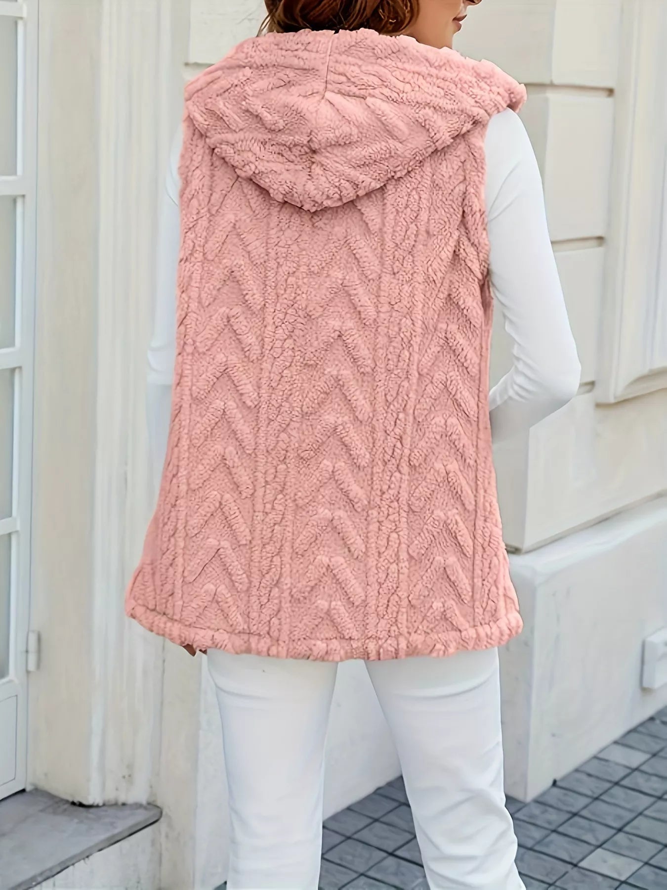 Button-Front Hooded Vest Coat - Tigbul's Variety Fashion Shop