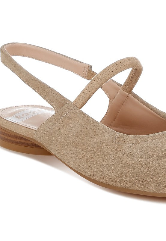 Bounzi Soft Suede Leather Slingback Sandals - Tigbul's Variety Fashion Shop