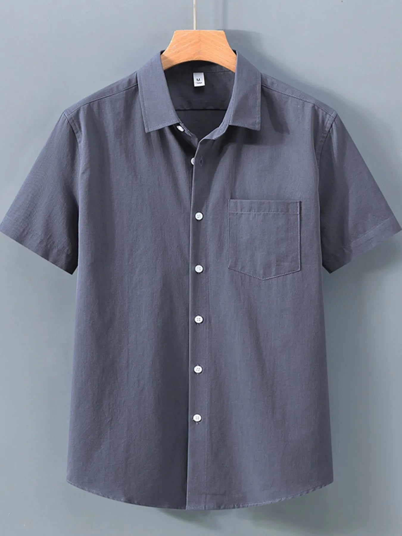 Men's Plus Size Button Up Short Sleeve Shirt - Tigbul's Variety Fashion Shop