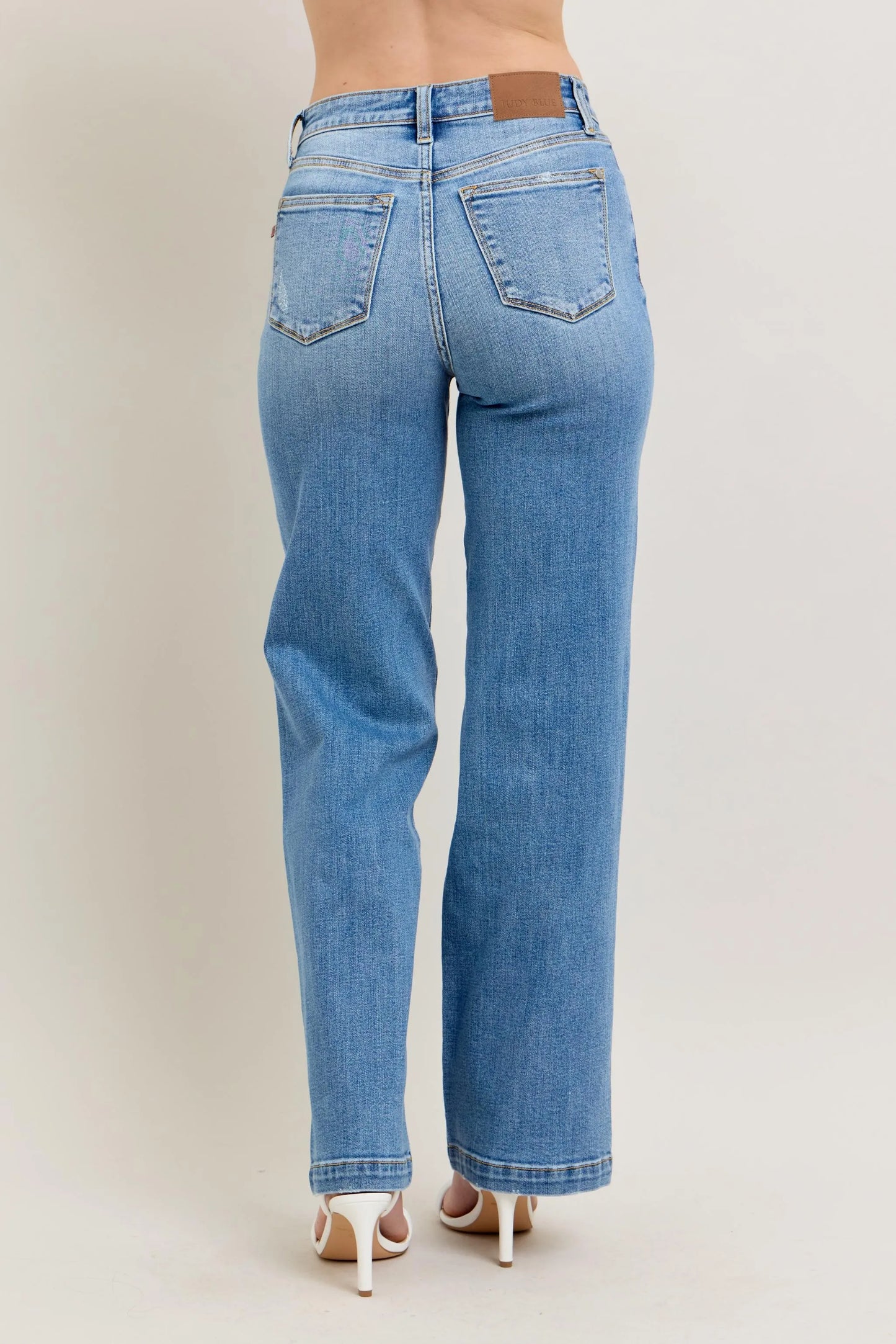 Judy Blue Full Size High Waist Straight Jeans Plus Size - Tigbul's Variety Fashion Shop