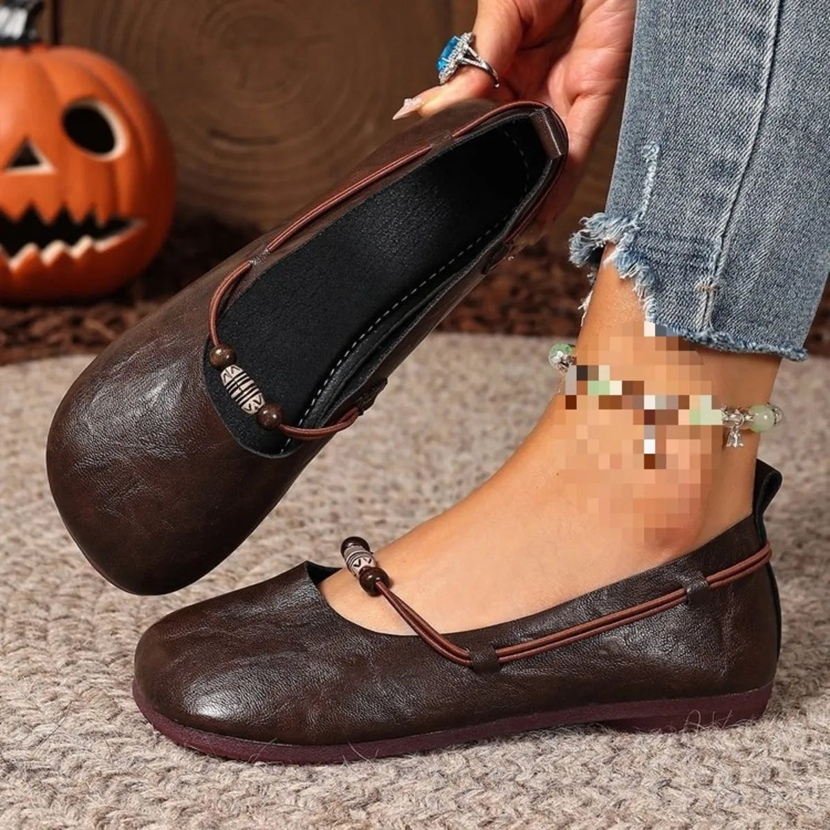 Round Toe Flats Slip-Ons - Tigbul's Variety Fashion Shop