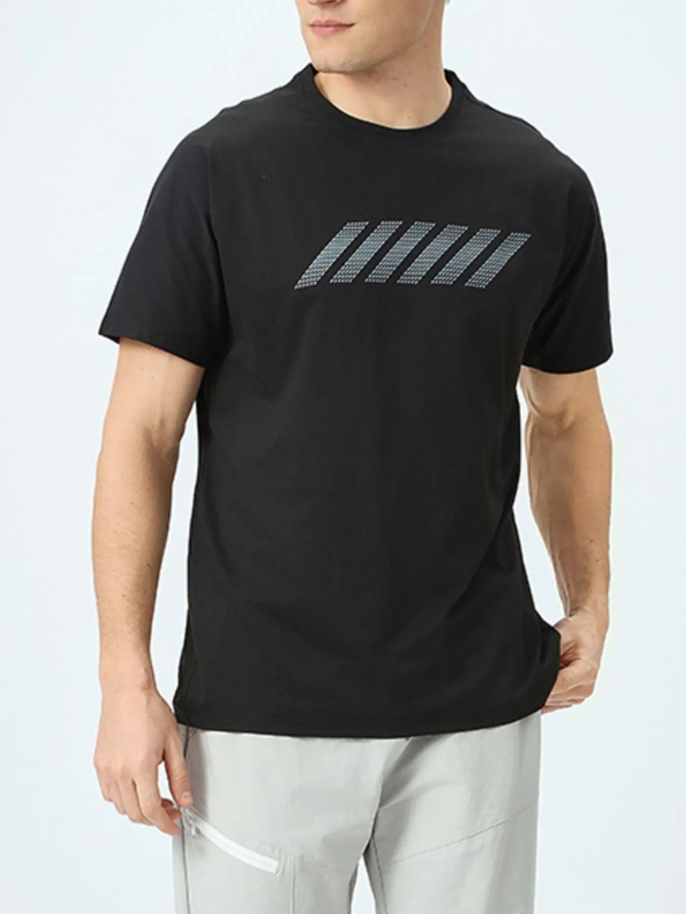 Men's Plus Size Round Neck Short Sleeve Active T-Shirt - Tigbul's Variety Fashion Shop