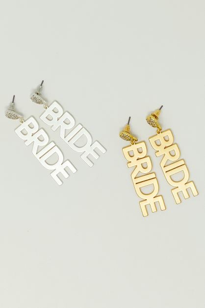 Say I Do Bride Dangle Earrings - Tigbul's Variety Fashion Shop