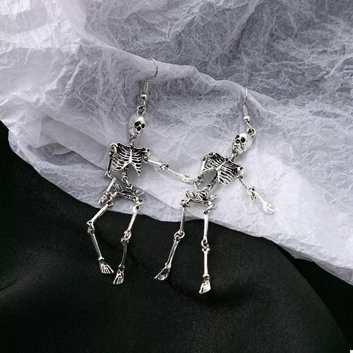 Halloween Skeleton Dangle Earrings - Tigbul's Variety Fashion Shop