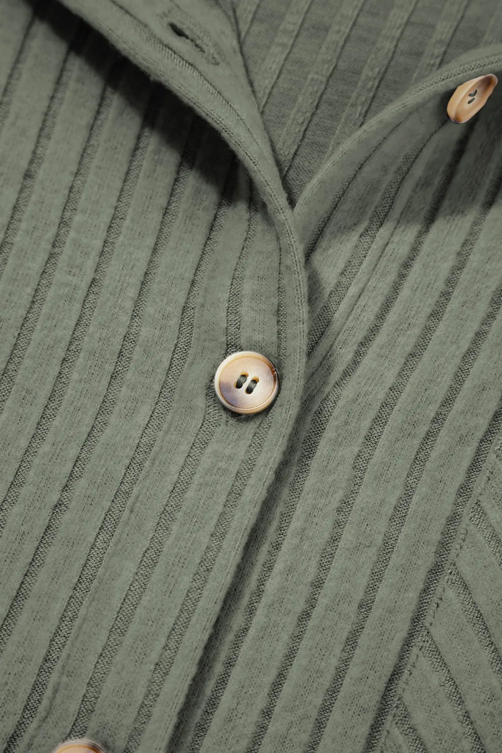 Ribbed Knit Button-Up Cardigan - Tigbul's Variety Fashion Shop