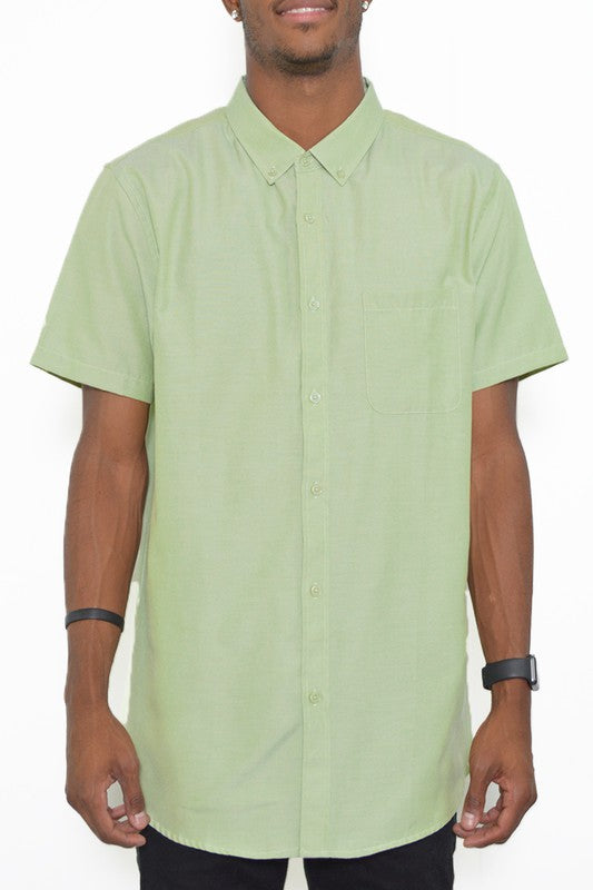 Weiv Men's Casual Short Sleeve Solid Shirts - Tigbul's Variety Fashion Shop