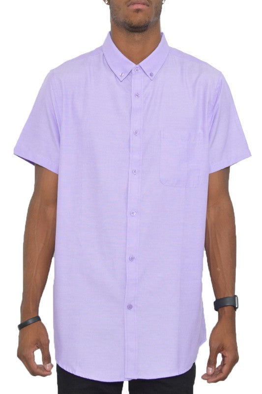 Weiv Men's Casual Short Sleeve Solid Shirts - Tigbul's Variety Fashion Shop