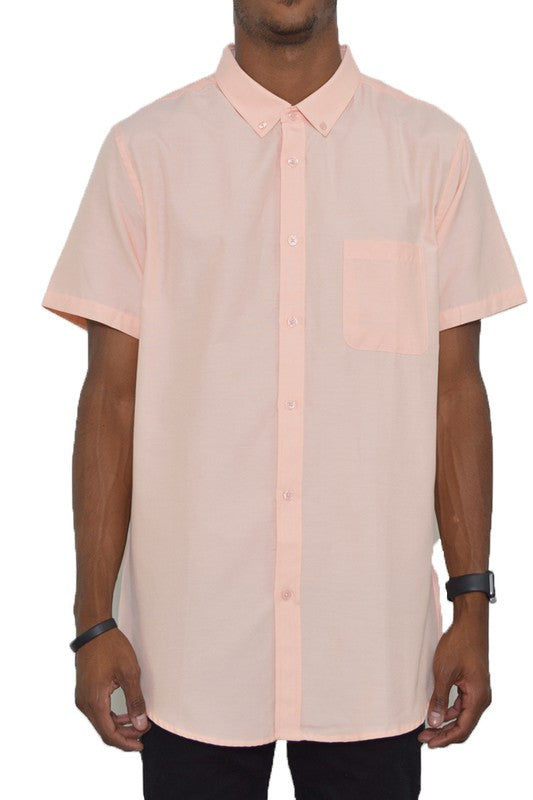 Weiv Men's Casual Short Sleeve Solid Shirts - Tigbul's Variety Fashion Shop