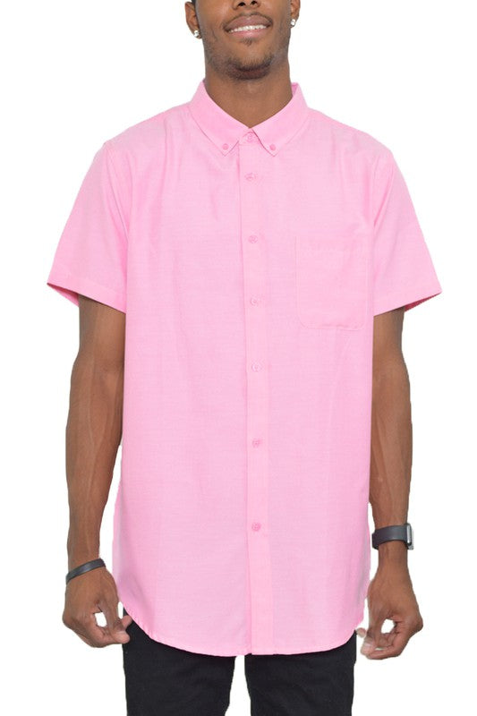 Weiv Men's Casual Short Sleeve Solid Shirts - Tigbul's Variety Fashion Shop