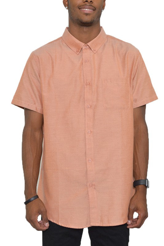 Weiv Men's Casual Short Sleeve Solid Shirts - Tigbul's Variety Fashion Shop