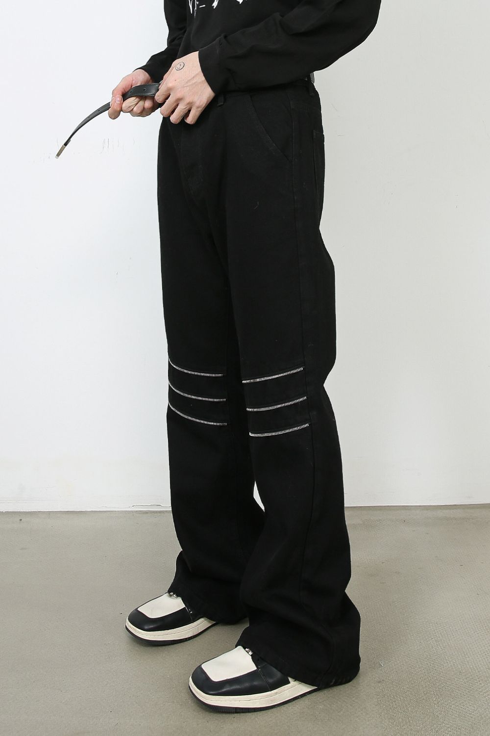 Men's Bootcut Black Jeans with Pockets - Tigbul's Variety Fashion Shop