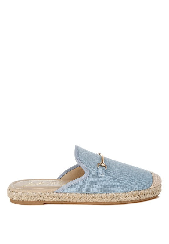 Midori Denim Slip-On Mules - Tigbul's Variety Fashion Shop