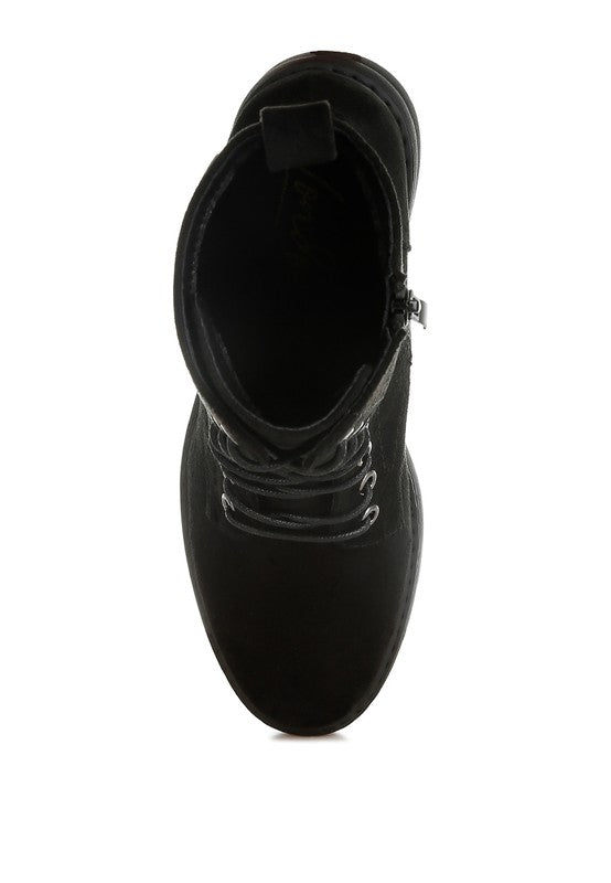 Azalea Lace Up High Ankle Boots - Tigbul's Variety Fashion Shop