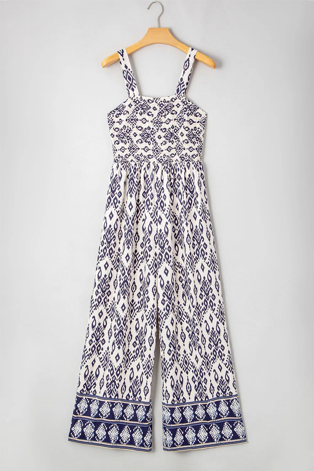 Bohemian Print Wide Leg Jumpsuit - Tigbul's Variety Fashion Shop