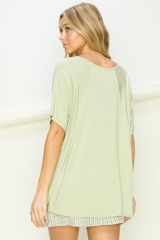 Oversized Short Sleeve Top - Tigbul's Variety Fashion Shop