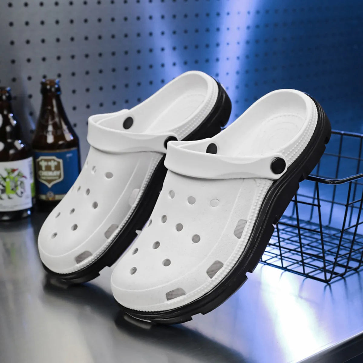 Men's Contrast Platform Breathable Sandals - Tigbul's Variety Fashion Shop