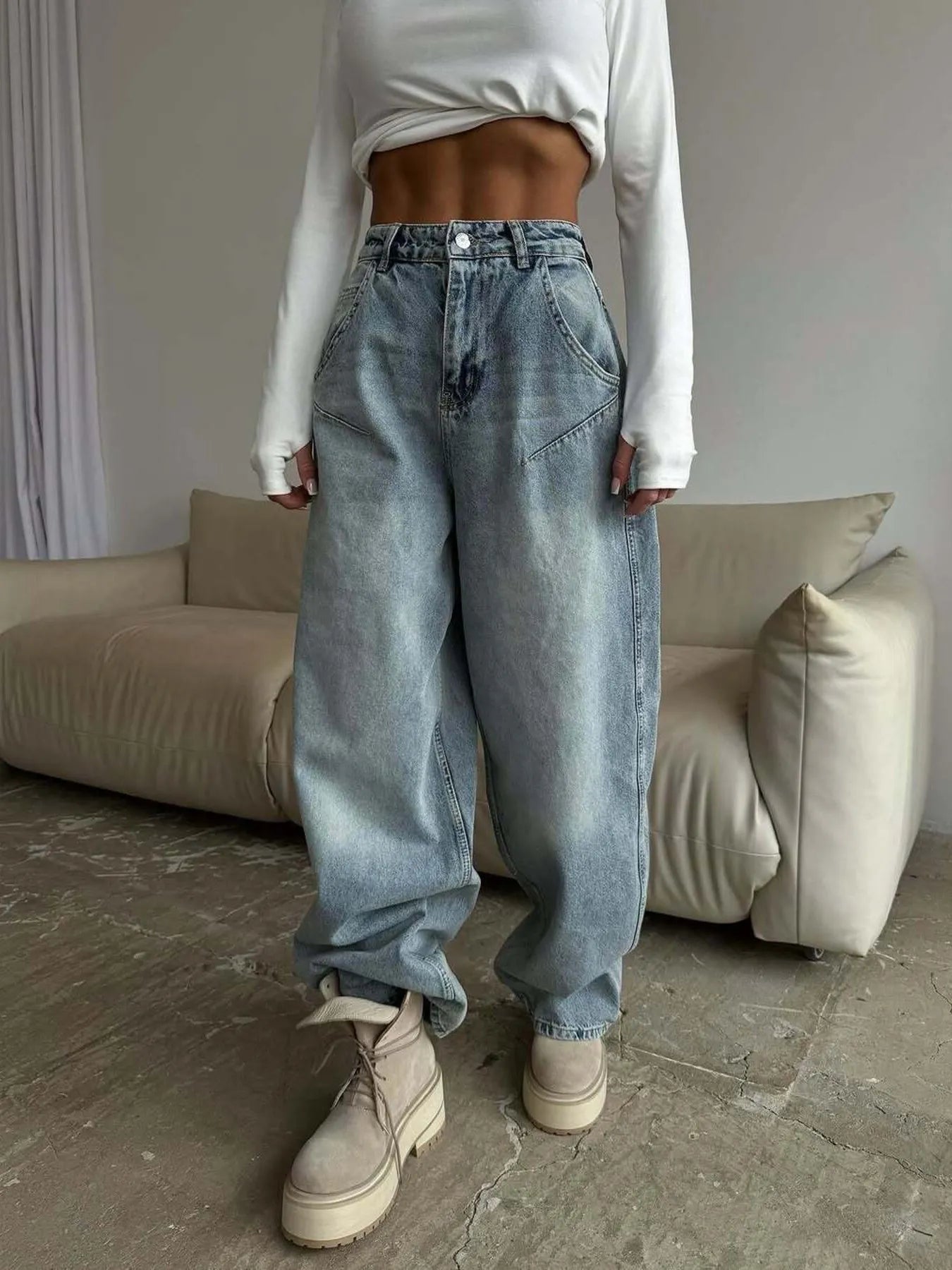 Wide Leg Jeans - Tigbul's Variety Fashion Shop