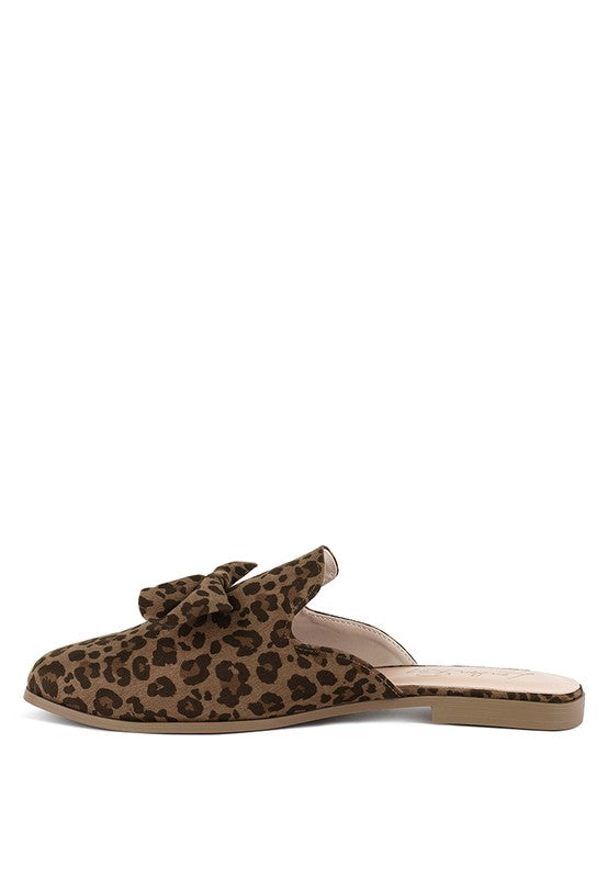 Casual Walking Mules Flats with Bow - Tigbul's Variety Fashion Shop