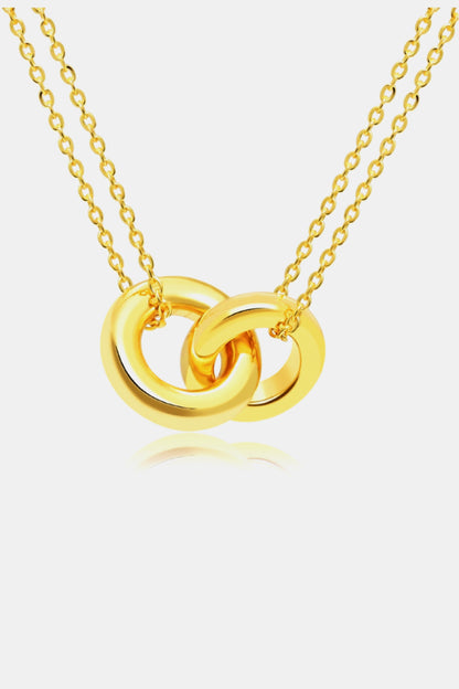 Linked Ring Pendant Chain Necklace - Tigbul's Variety Fashion Shop