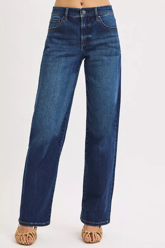 RISEN Mid Rise Wide Baggy Jeans - Tigbul's Variety Fashion Shop