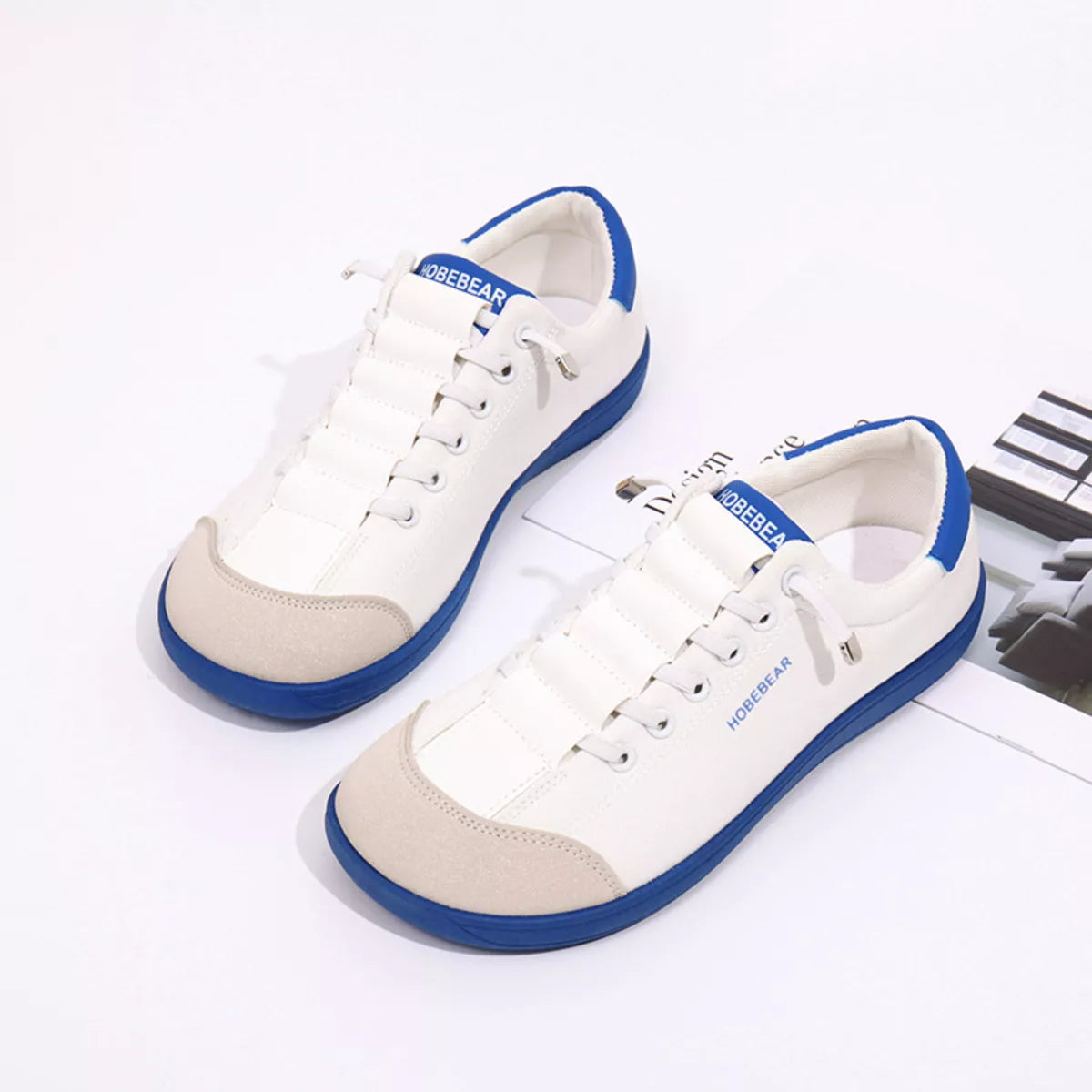 Contrast Lace Up Sneakers - Tigbul's Variety Fashion Shop