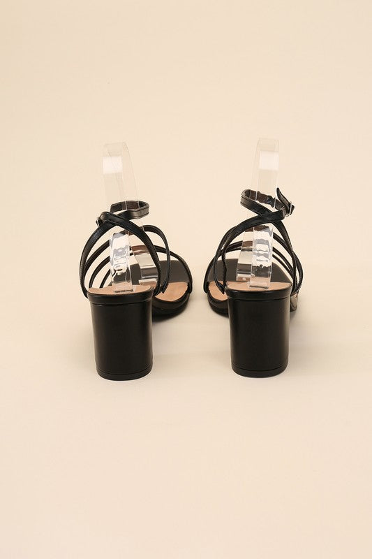 Strappy Block Heel Sandals - Tigbul's Variety Fashion Shop