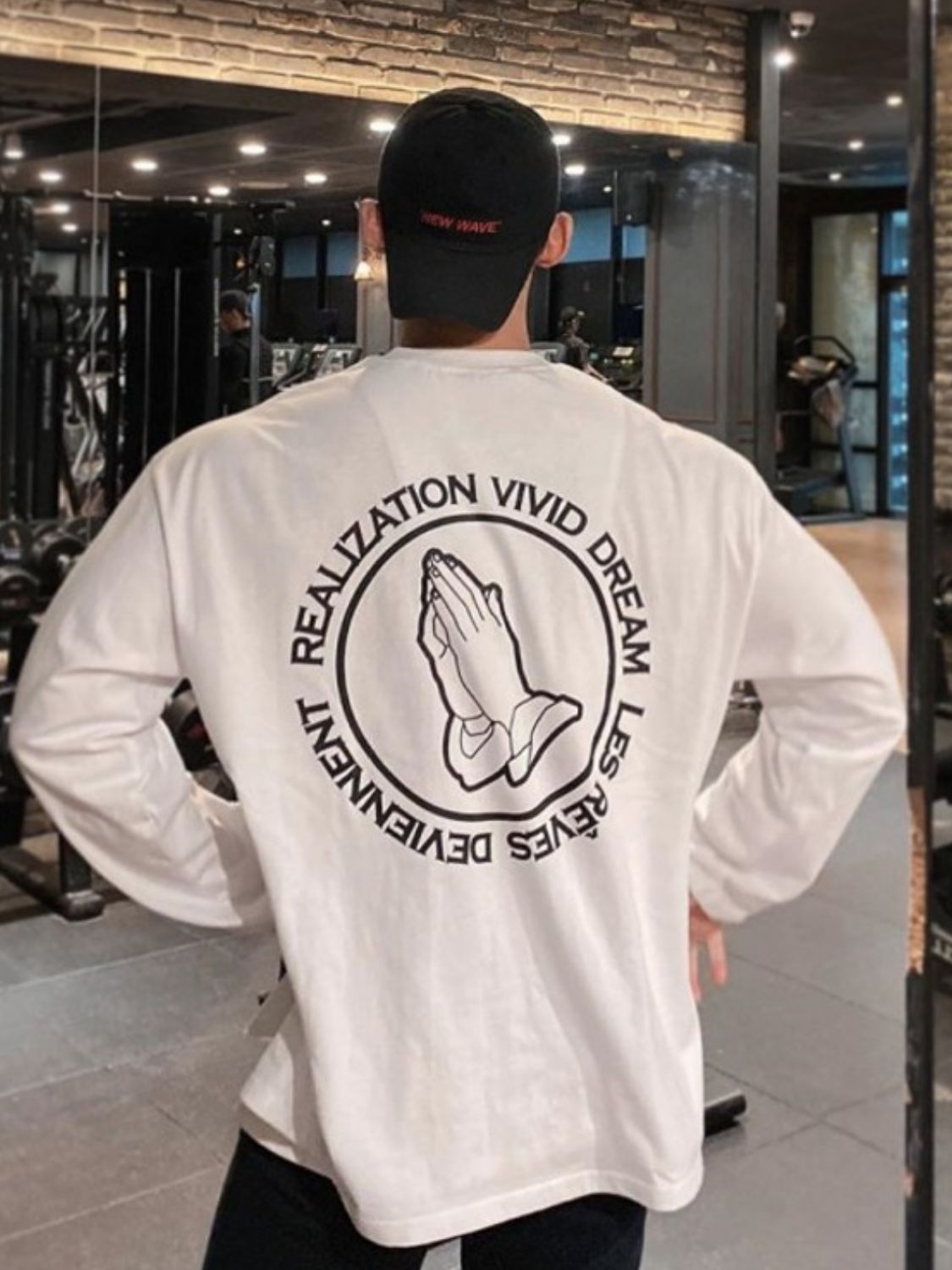 Men's Graphic Round Neck Long Sleeve T-Shirt - Tigbul's Variety Fashion Shop