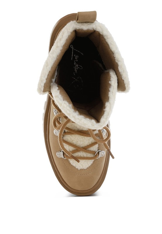 Omul Fleece & Faux Leather Boots - Tigbul's Variety Fashion Shop