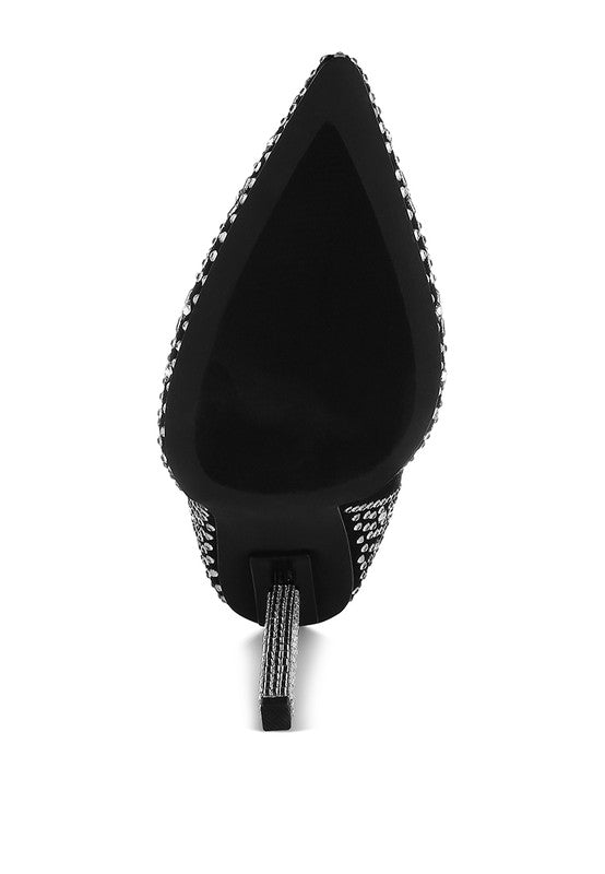 Gem Blaze Rhinestones Stiletto Boots - Tigbul's Variety Fashion Shop
