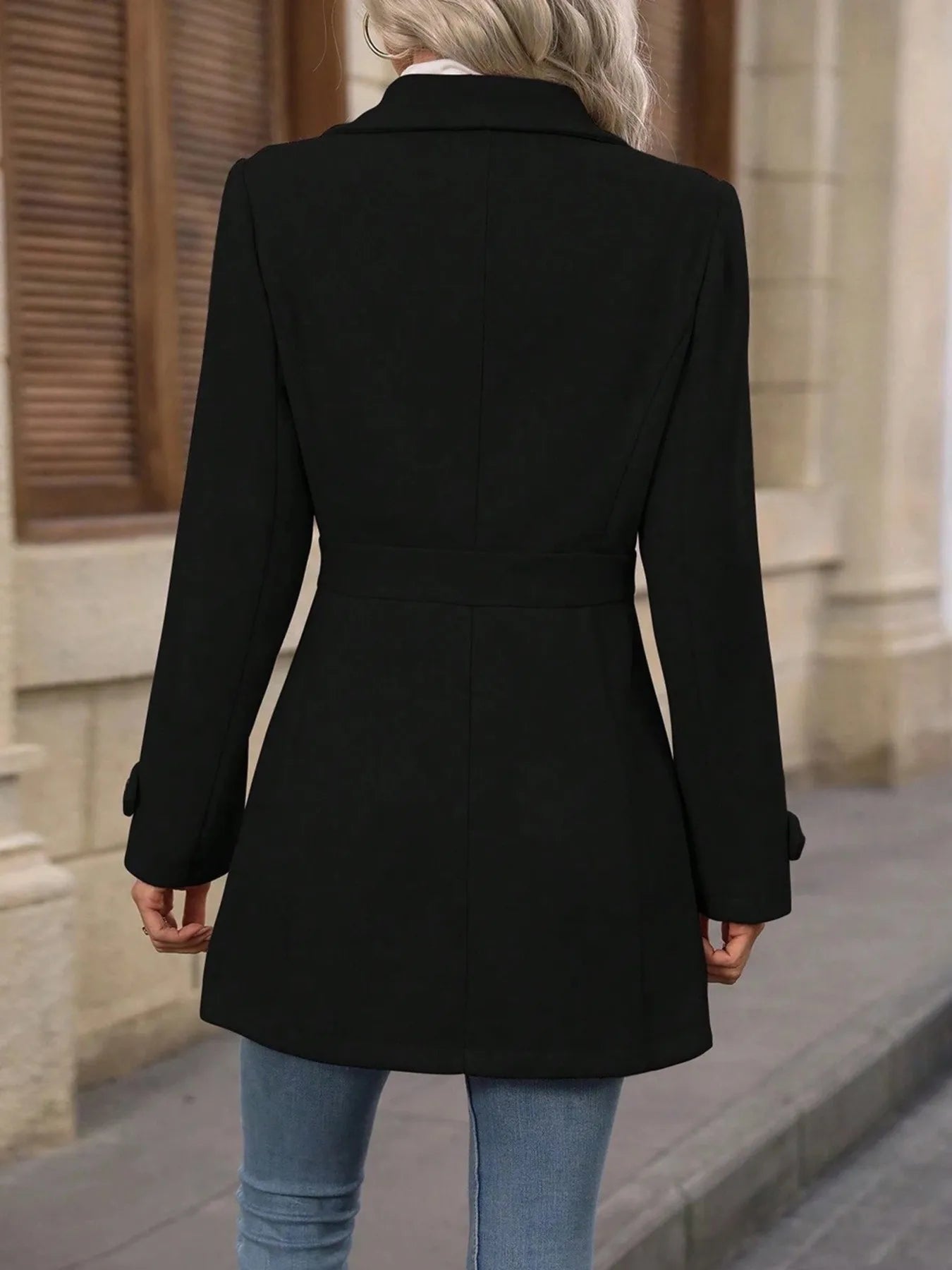 Button Up Long Sleeve Coat - Tigbul's Variety Fashion Shop