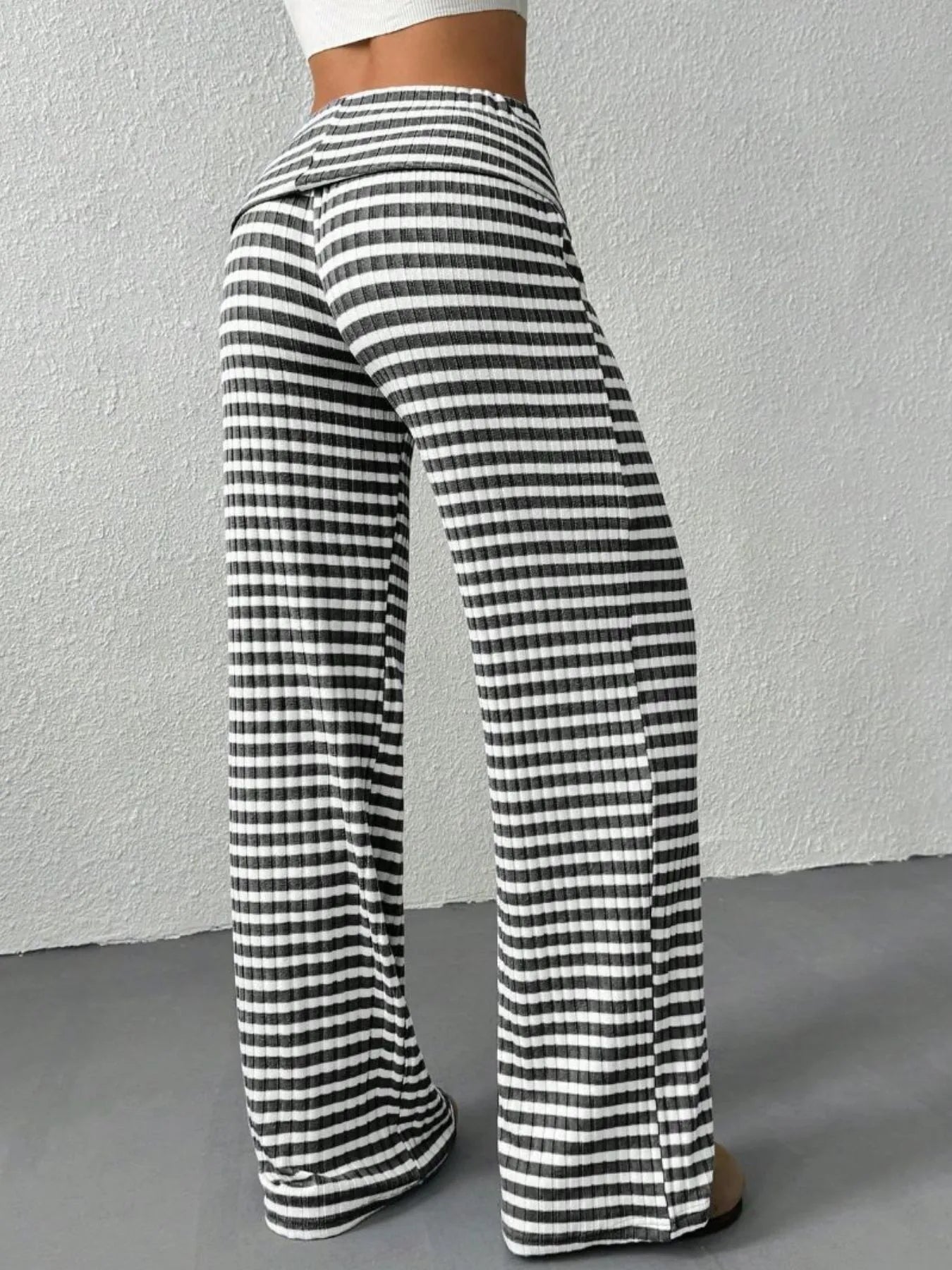 Striped Wide Leg Pants - Tigbul's Variety Fashion Shop