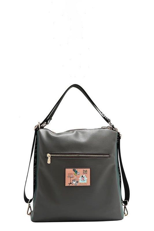 Nicole Lee USA Multifunction Adjustable Strap Eco-Leather Backpack - Tigbul's Variety Fashion Shop