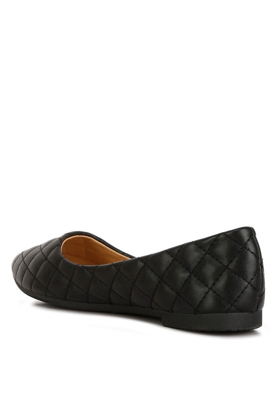 Rikhani Quilted Detail Ballet Flats - Tigbul's Variety Fashion Shop