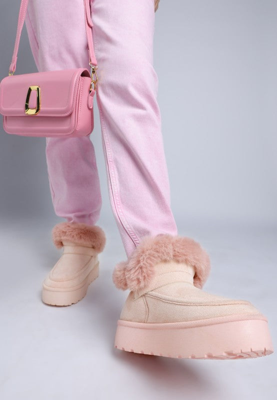 Linka Pin Buckle Detail Snow Boots - Tigbul's Variety Fashion Shop