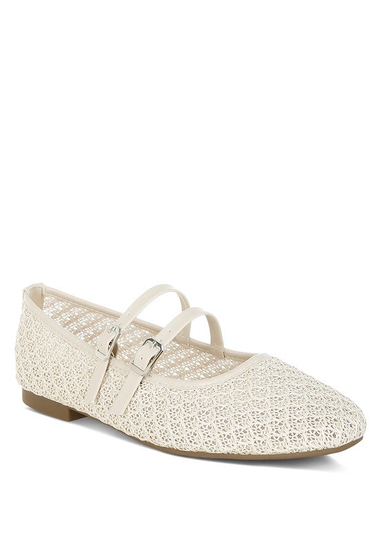 Warena Pin Buckle Strapped Ballerinas - Tigbul's Variety Fashion Shop